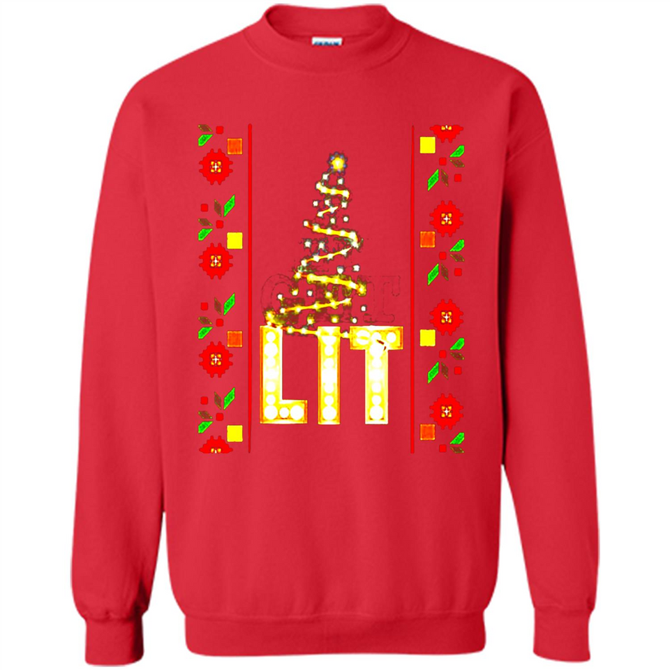 Funny Lets Get Lit Christmas Tree - Sweatshirt
