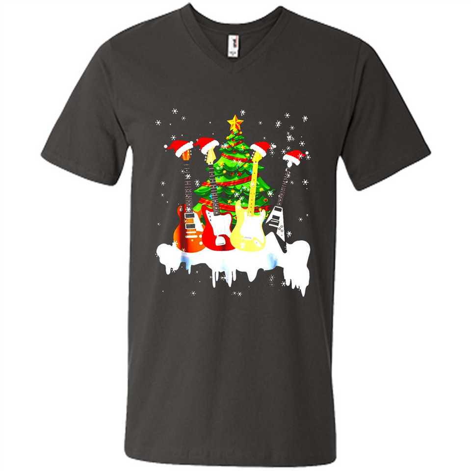 Santa Hat Electric Guitar Classical Guitar Christmas shirt Ladies' Boyfriend
