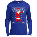 Flossing Santa Christmas Ugly Sweater Style Pajama Xmas Gift - Canvas Long Sleeve T-Shirt