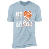 Chicago Bears Football My Heart is on that Field - Premium Short Sleeve T-Shirt