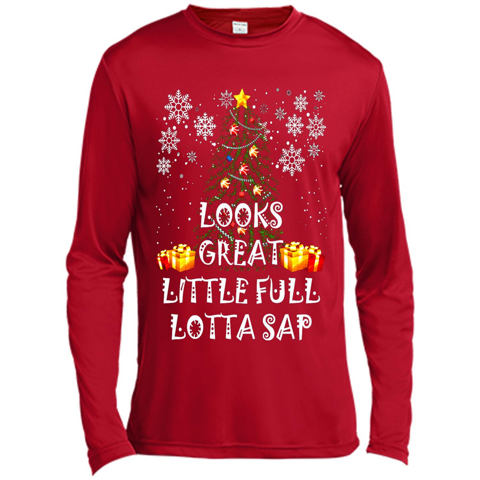 Looks Great Little Full Lotta Sap Funny Christmas Tree Mug PINGPONG - Canvas Long Sleeve T-Shirt