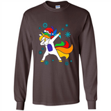 Christmas Dabbing Unicorn - Long Sleeve T-Shirt