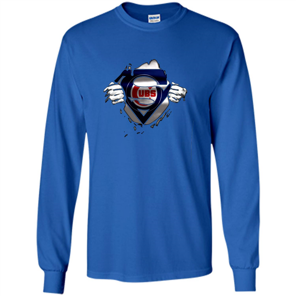 Chicago Cubs And Superman Fans - Long Sleeve T-Shirt