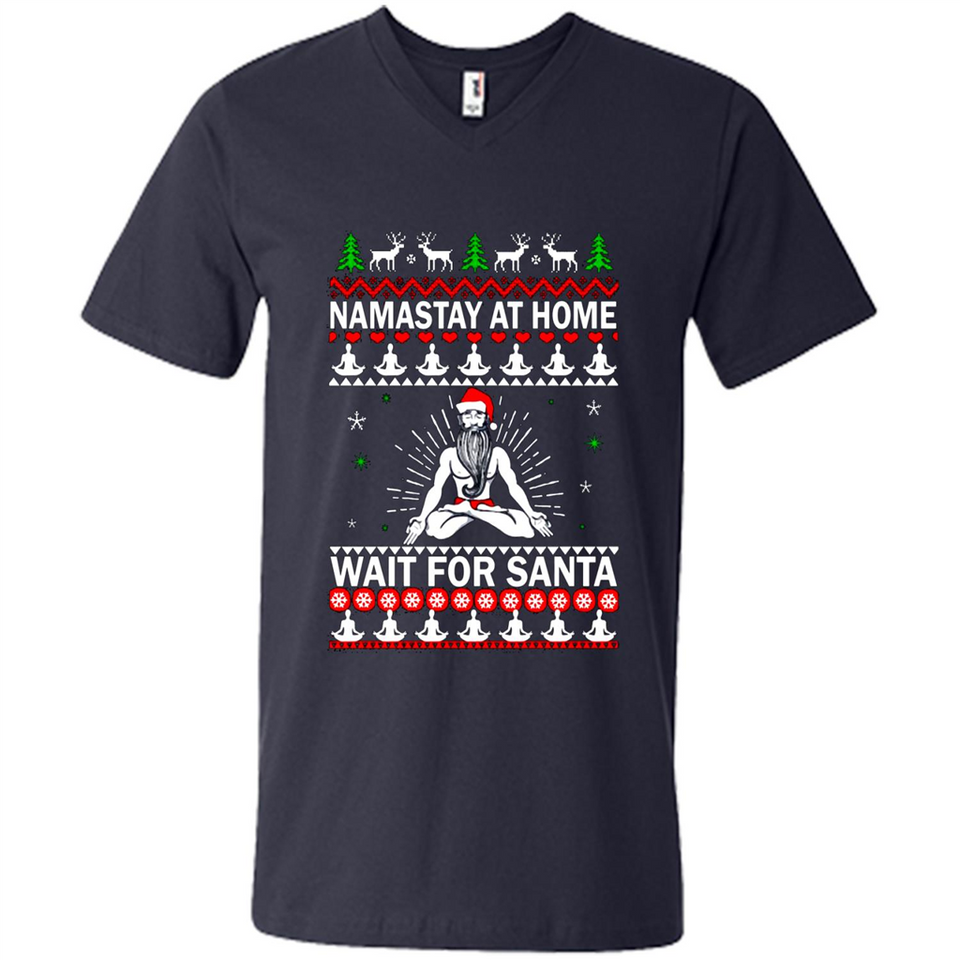 Namastay at home and wait for Santa Christmas sweatshirt PINGPONG