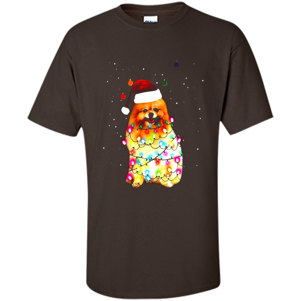 Pomeranian Santa Lights Christmas Dog Xmas Sweatshirt - Shirt
