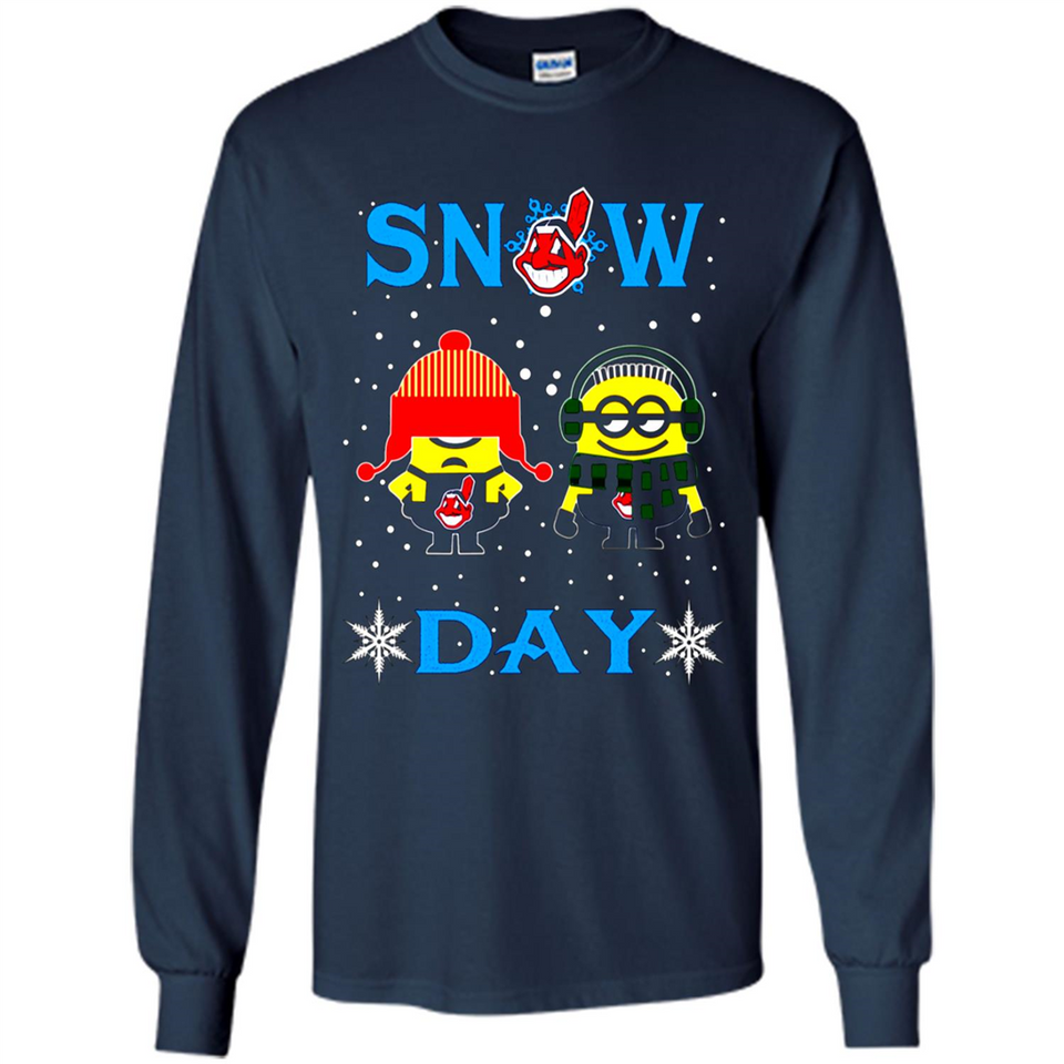 Snow Day Shirt For Cleveland Indians Vs Minion Fans pingpong