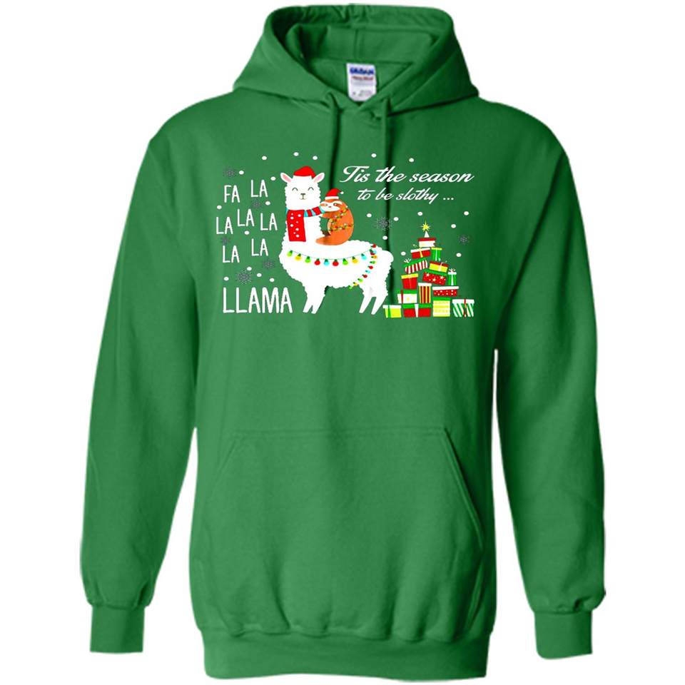 Llama Tis the season to be slothy Christmas sweatshirt PINGPONG - Hoodie