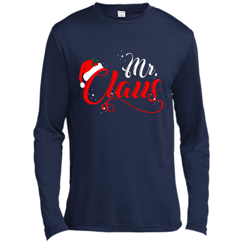 Mr. Claus Santa Claus Merry Xmas T-Shirt - Canvas Long Sleeve T-Shirt