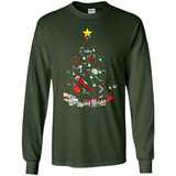 Merry And Bright Plumber Christmas Tree Shirt PINGPONG - Long Sleeve T-Shirt