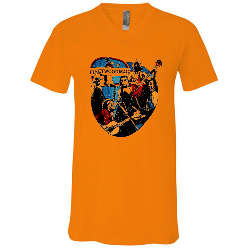 Dancing Funny Guitar Vintage Metal Rock Band Shirt PINGPONG - Canvas Unisex V-Neck