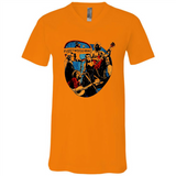 Dancing Funny Guitar Vintage Metal Rock Band Shirt PINGPONG - Canvas Unisex V-Neck