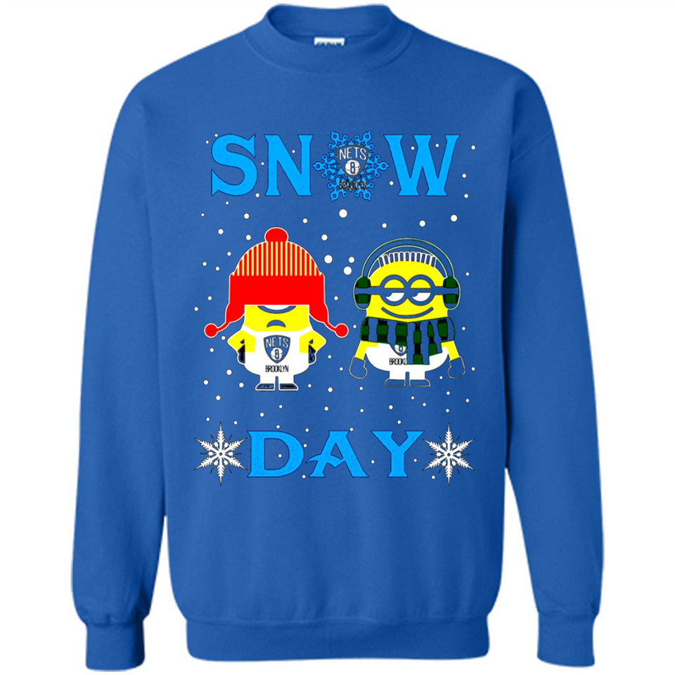 Snow Day Shirt For Brooklyn Nets Vs Minion Fans pingpong