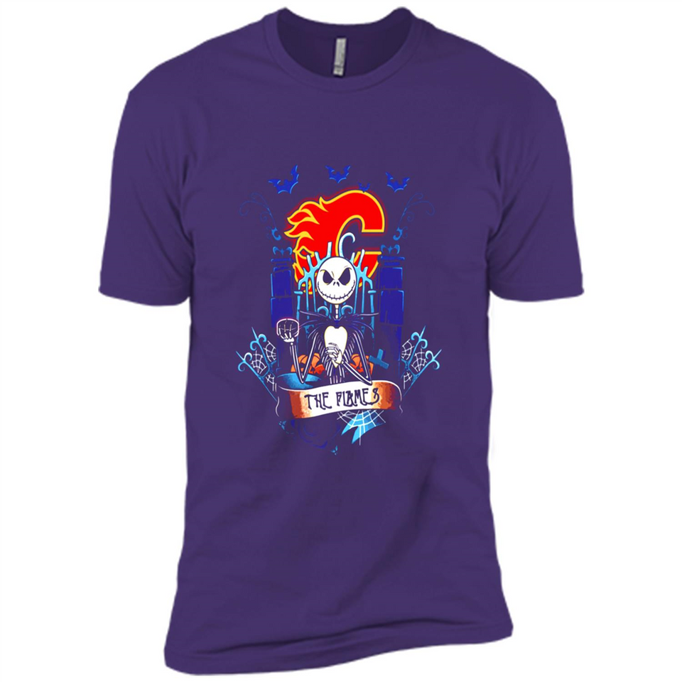 Calgary Flames Halloween The Nightmare Before Christmas - Premium Short Sleeve T-Shirt