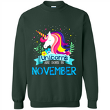 Unicorns are born in November Birthday Rainbow Gift Ladies Custom