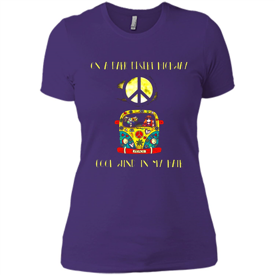 Peace-On A Dark Desert Highway Cool Wind In My Hair Shirt PINGPONG - Ladies' Boyfriend T-Shirt