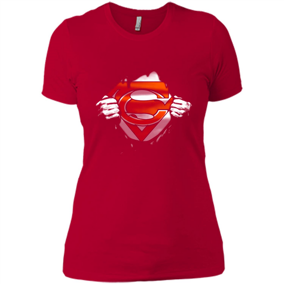 Chicago Bears And Superman Fans - Ladies' Boyfriend T-Shirt