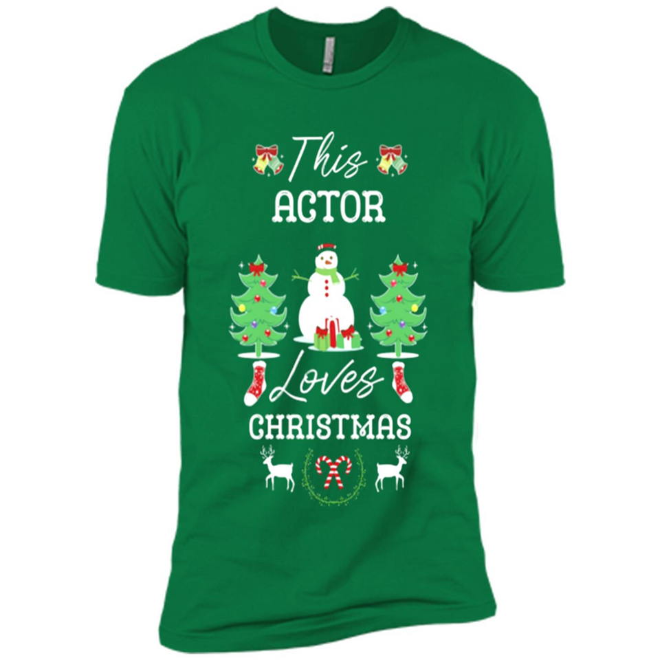 This Actor Loves Christmas Tree Shirt with Snowman