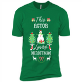 This Actor Loves Christmas Tree Shirt with Snowman