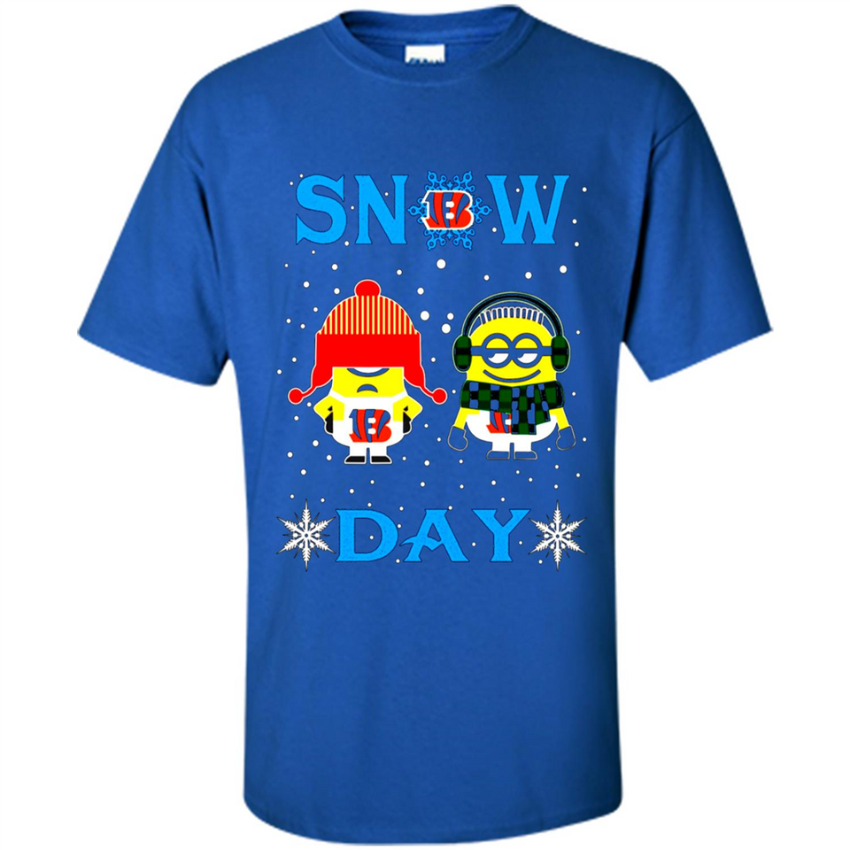 Snow Day Shirt For Cincinnati Bengals Vs Minion Fans pingpong