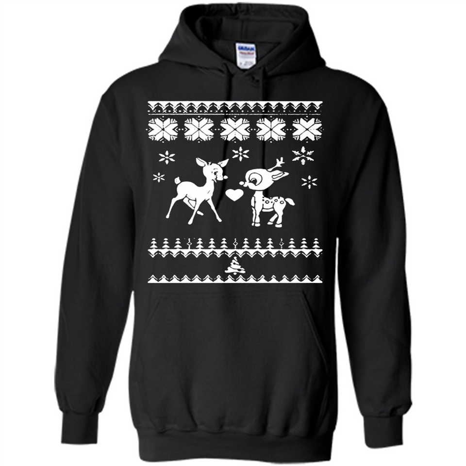 Rudolph and Clarice Ugly Christmas Sweater - Hoodie