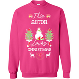 This Actor Loves Christmas Tree Shirt with Snowman