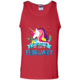 Unicorns are born in February Birthday Rainbow Gift Custom Ultra Cotton