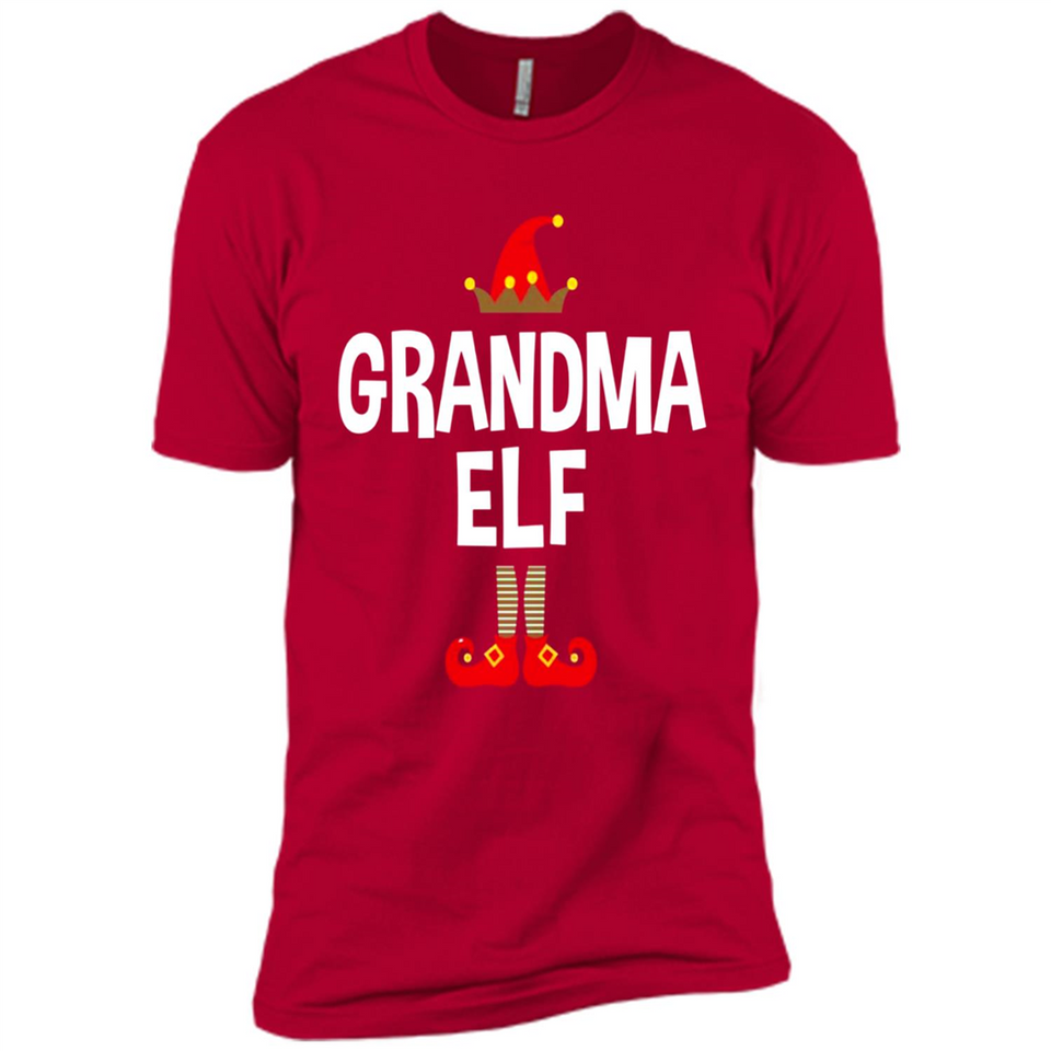 Grandma Elf Shirt -Family Matching Christmas Pajamas - Premium Short Sleeve T-Shirt