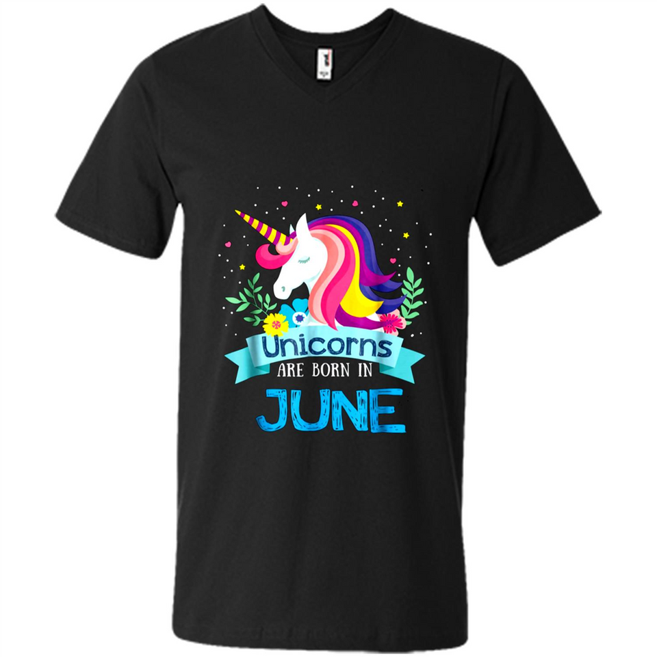 Unicorns are born in June Birthday Rainbow Gift Ladies Custom