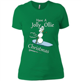 Snowman Snowboarder Tshirt Have Jolly Ollie Christmas