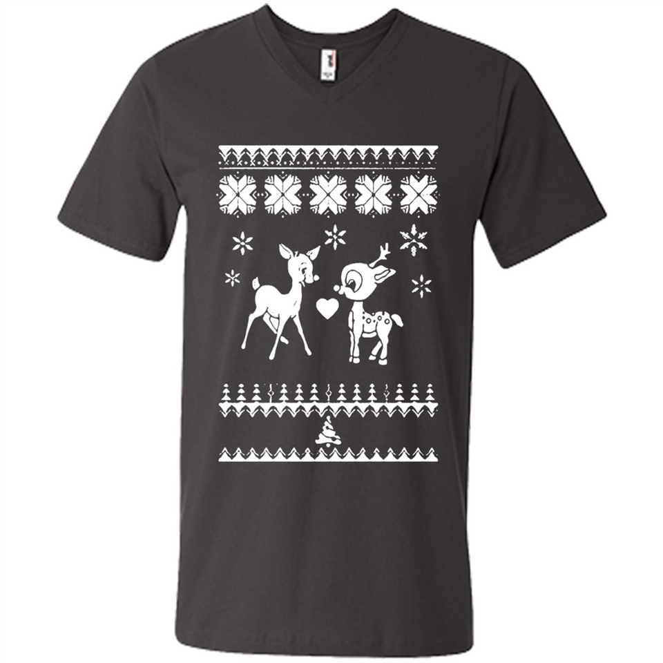 Rudolph and Clarice Ugly Christmas Sweater - Men's V-Neck