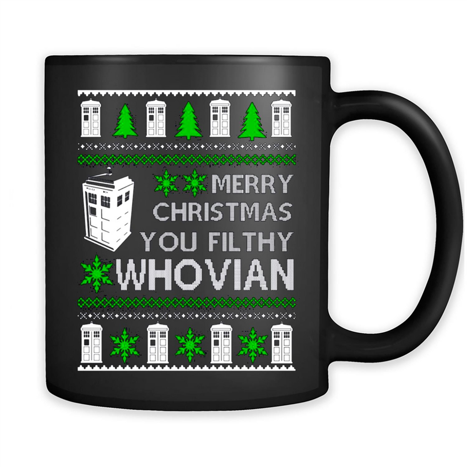Merry Christmas You Filthy Whovian ugly sweater PINGPONG