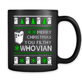 Merry Christmas You Filthy Whovian ugly sweater PINGPONG
