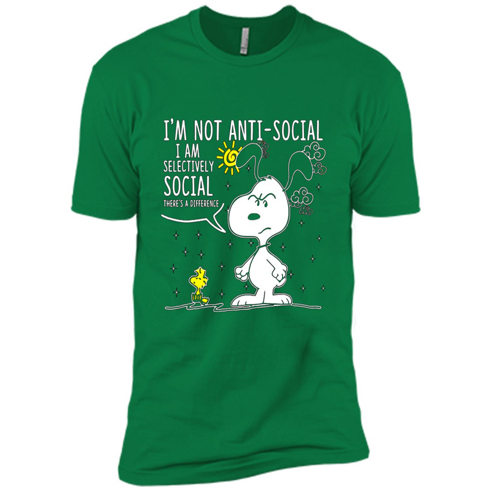 Snoopy I'm Not Anti-Social I Am Selectively Social