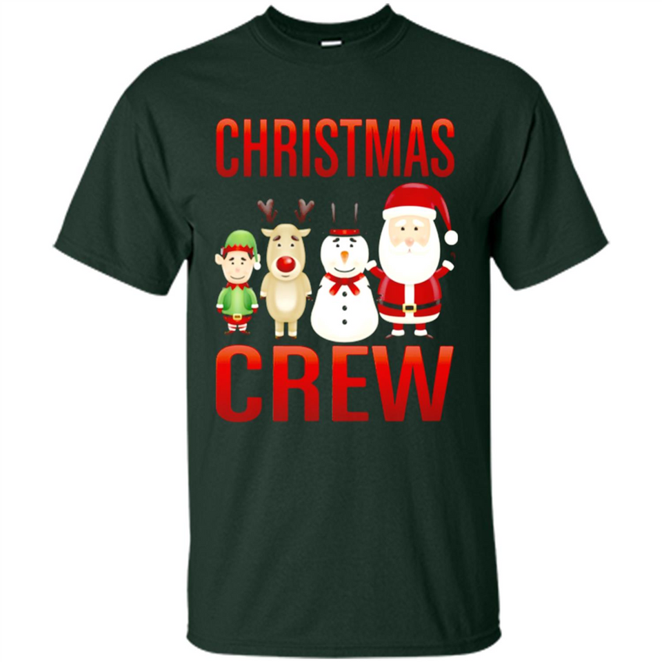 CHRISTMAS CREW Shirt X-mas Santa Snowman Reindeer Elf - Shirt