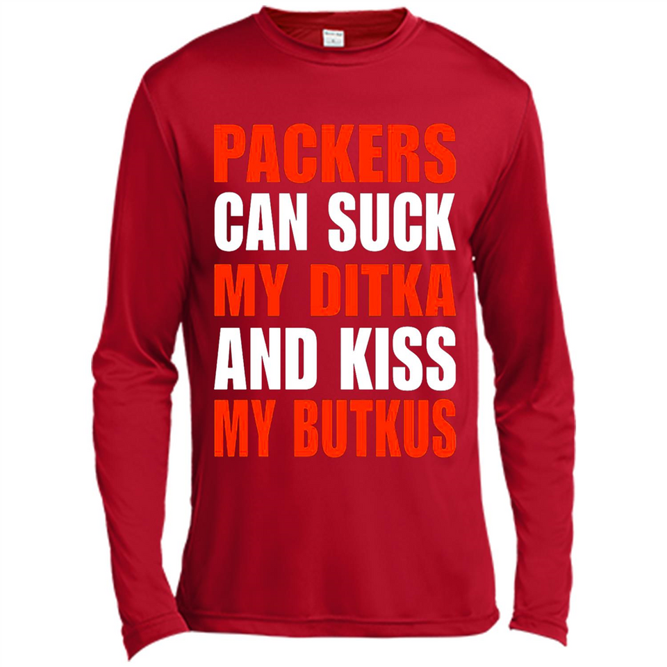 Packers can suck my Ditka and kiss my Butkus PINGPONG - Canvas Long Sleeve T-Shirt