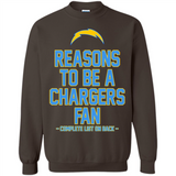 Reasons to be a Los Angeles Chargers Fan Complete List on Back - Sweatshirt