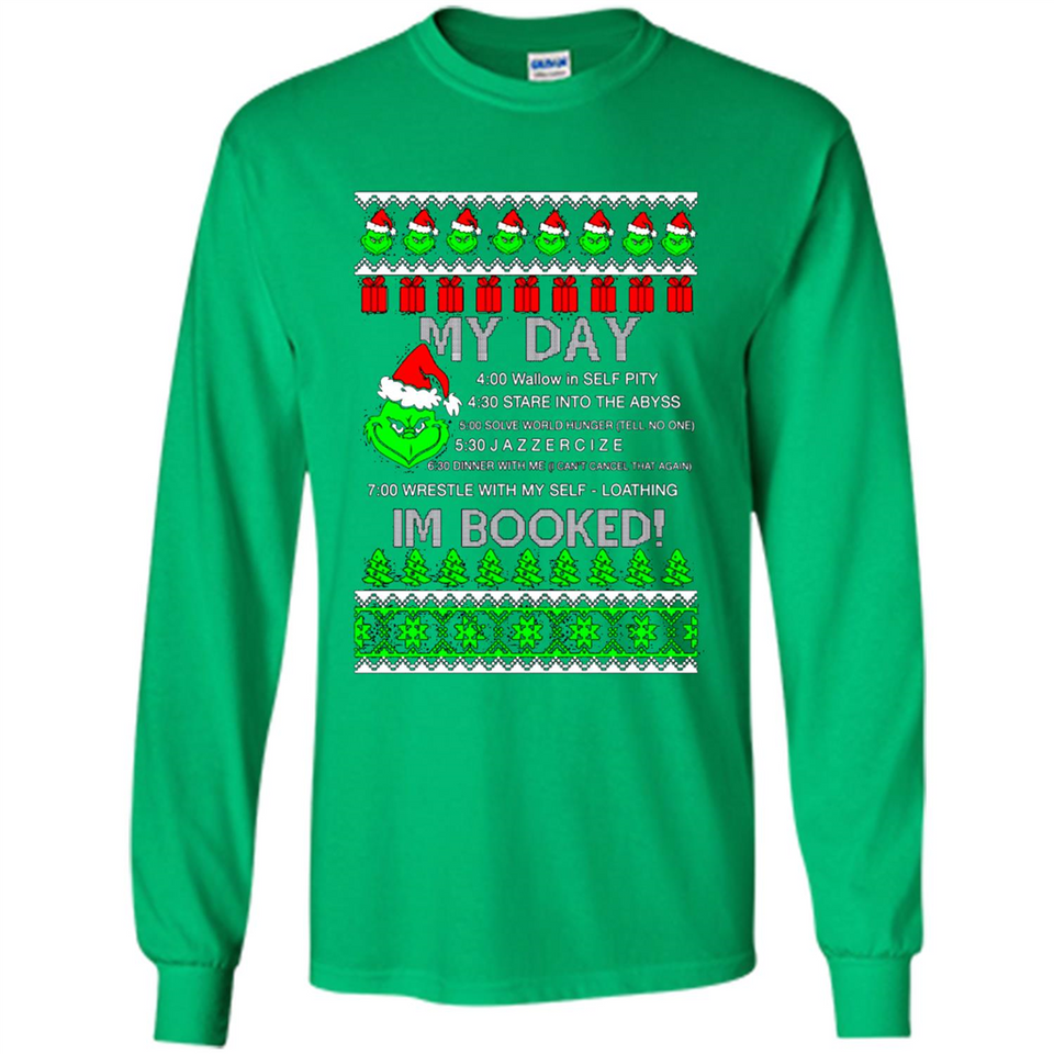 Mr Grinch my day I’m booked Christmas sweater PINGPONG
