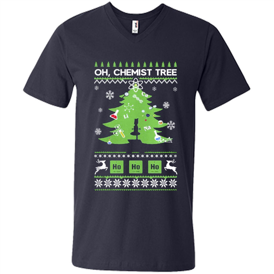 Oh Chemist Tree Ugly Christmas Sweater - Men's V-Neck