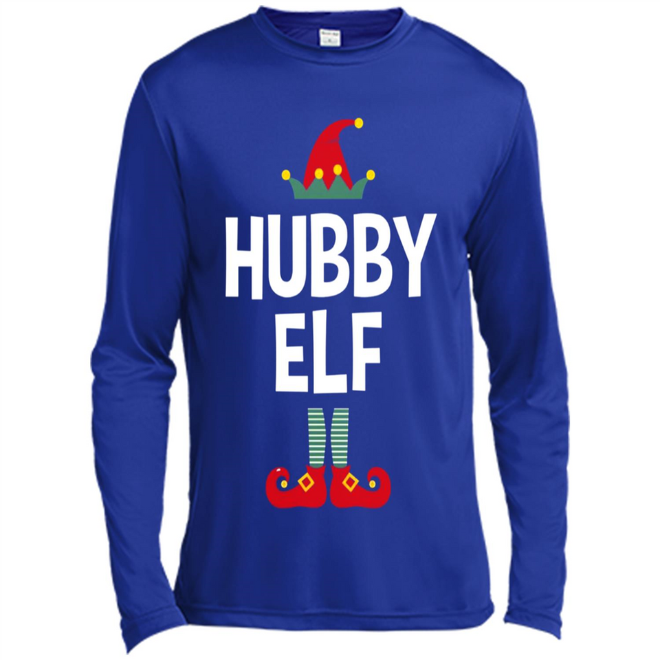 Hubby Elf Shirt - Family Matching Christmas Pajamas - Canvas Long Sleeve T-Shirt