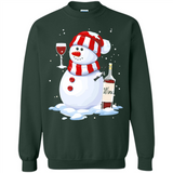 Cute Snowman drink Red Wine Christmas - Sweatshirt