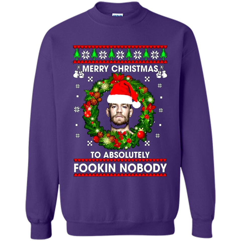 Merry Fookin Christmas Conor Mcgregor sweater PINGPONG