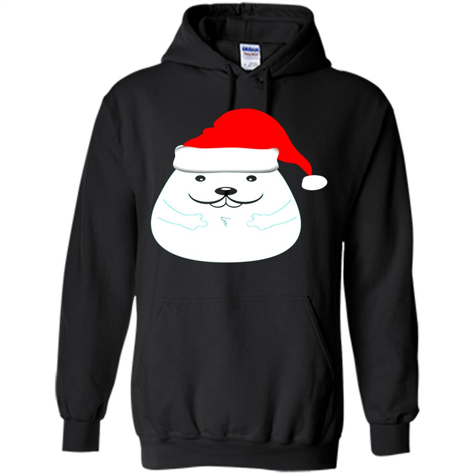 Funny Hamster Christmas t-shirt Santa Hat - Hoodie