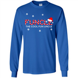Mens Christmas Funcle The Cool Fun Uncle Definition Xmas - Long Sleeve T-Shirt
