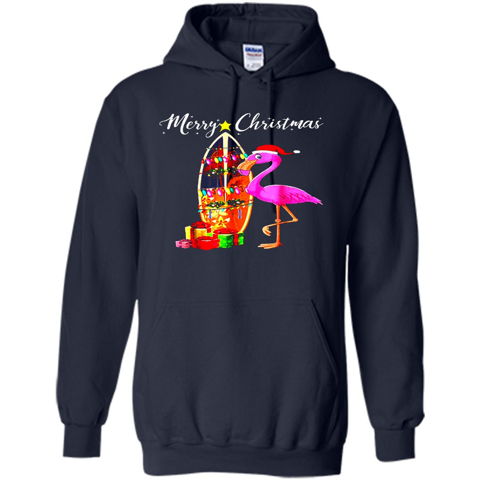 Flamingo Christmas Shirt, Merry Christmas Shirt , Flamingo - Hoodie