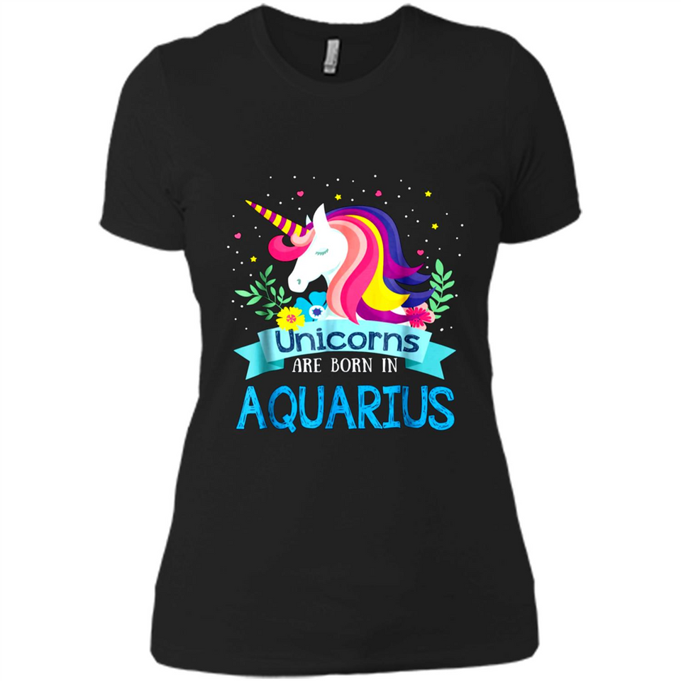 Unicorns are born in Aquarius Birthday Rainbow Gift Custom Ultra Cotton