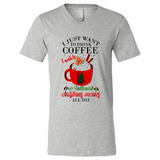 I Just Want To Drink Coffee And Watch Hallmark Christmas Movies All Day MERCHCUTE - Canvas Unisex V-Neck