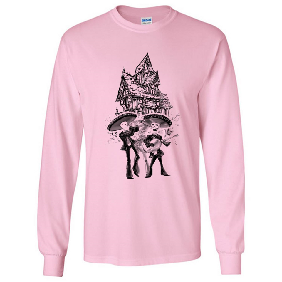 Mariachi Skeleton Shirt Dia De Los Muertos Tequila - Long Sleeve T-Shirt