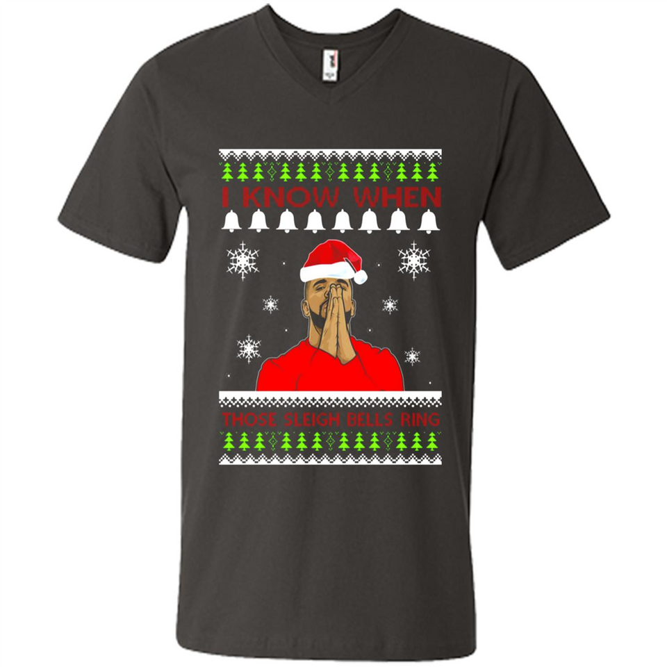 Drake I Know When Those Sleigh Bells Ring Christmas - Men's V-Neck
