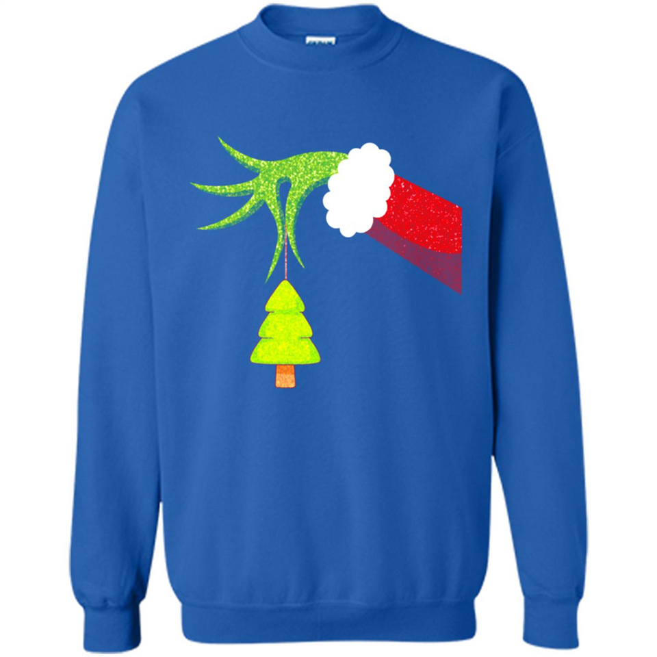 Funny Grinch Hand Holding Christmas Tree Ornament Christmas PING PONG