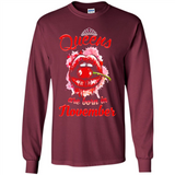 Queens Are Born In November T-Shirt Sexy Lips
